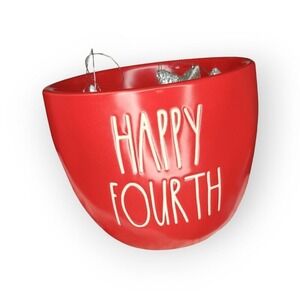 Rae Dunn Red Happy Fourth Ice‎ Cream Bowl